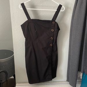 Black button up dress